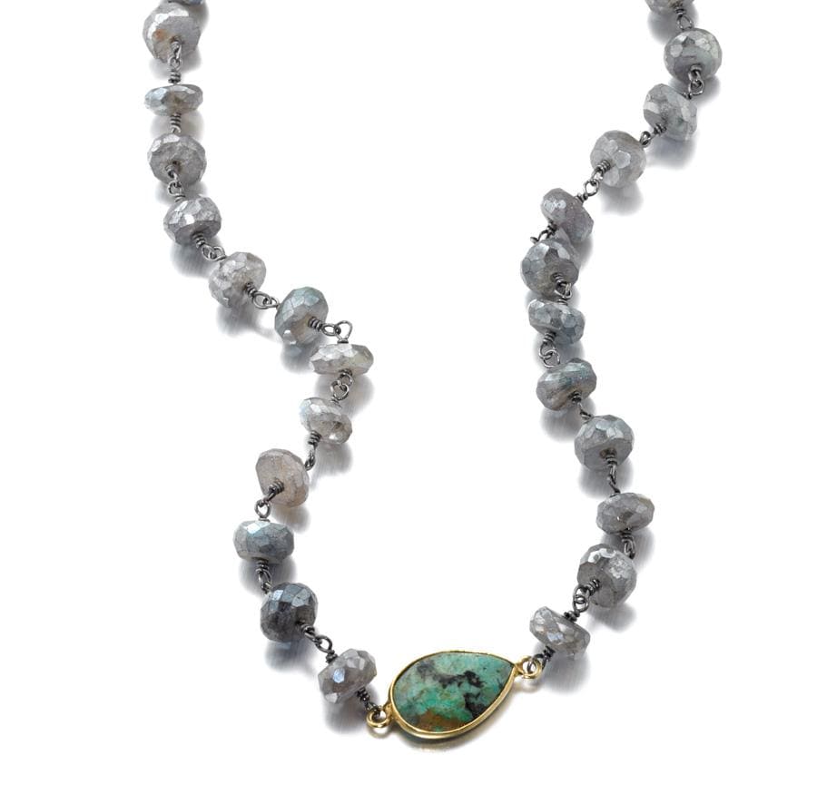 ela rae libi grand necklace labradorite emerald sterling silver