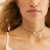 ela rae libi II choker necklace turquoise rainbow moonstone 14k yellow gold plate