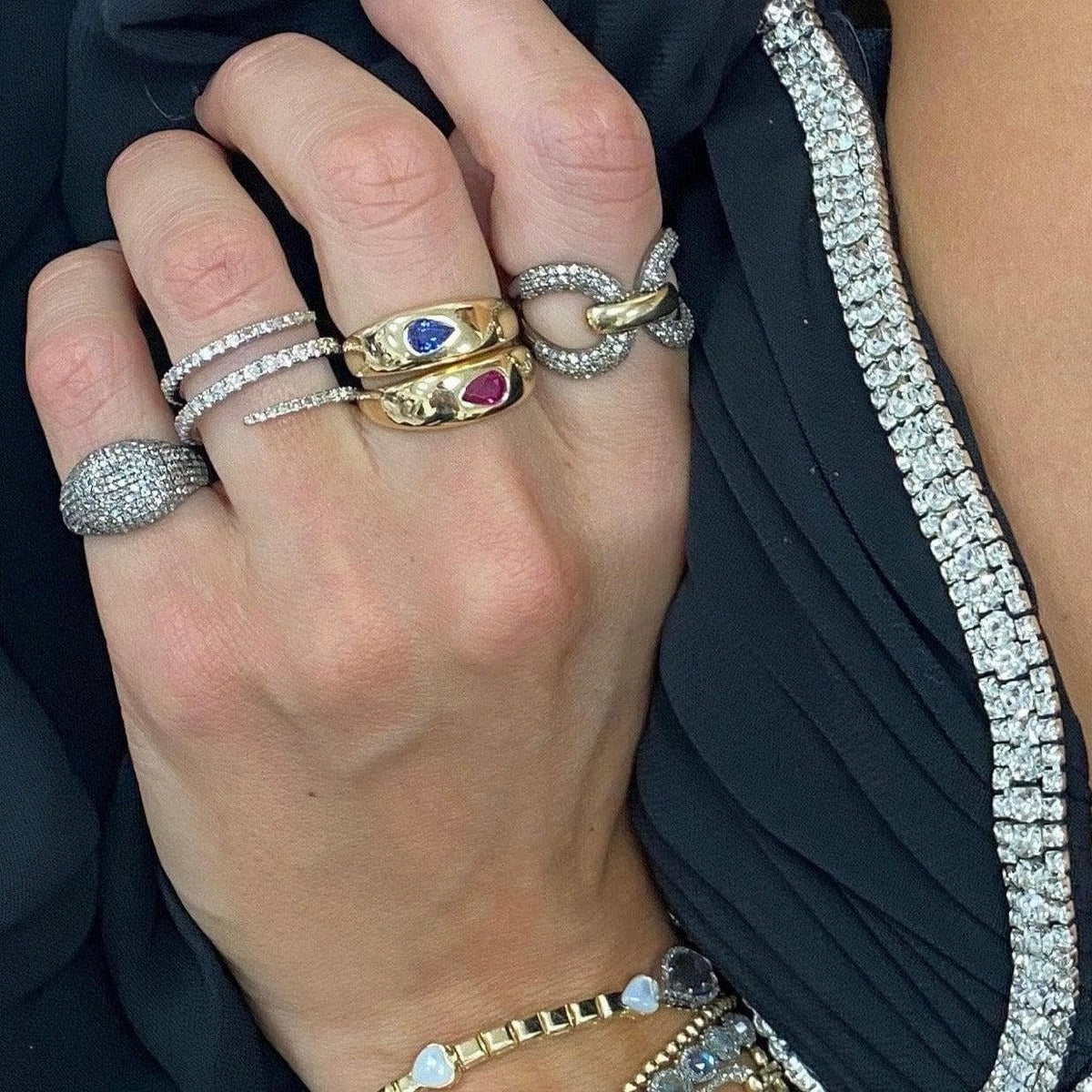 double knot diamond ring