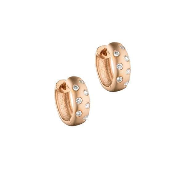 ela rae jessa matte diamond huggies 14k rose gold