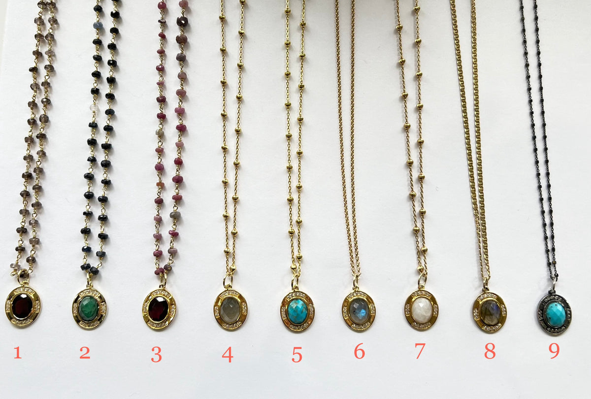 ela by ela rae lara gemstone necklaces