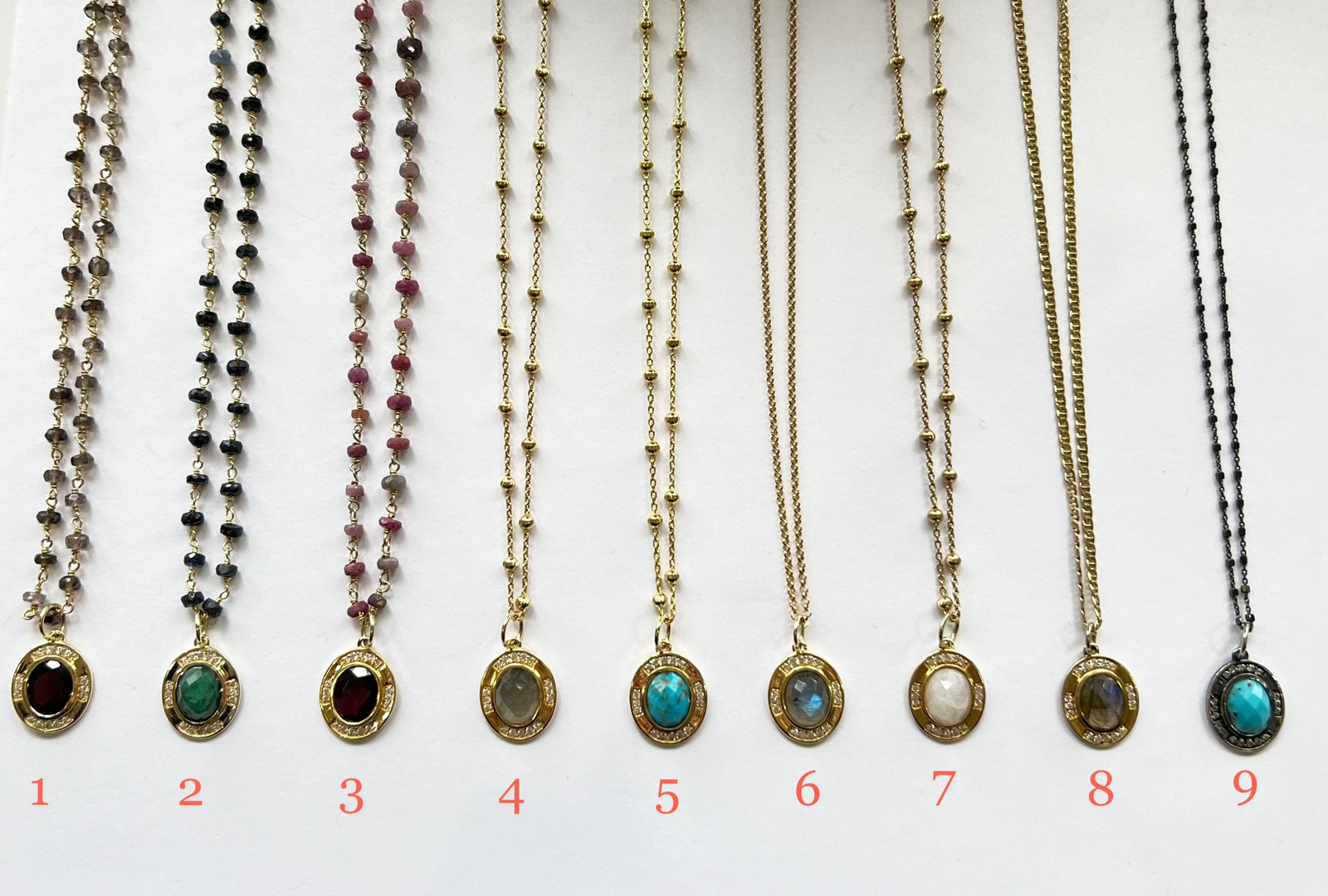 ela by ela rae lara gemstone necklaces