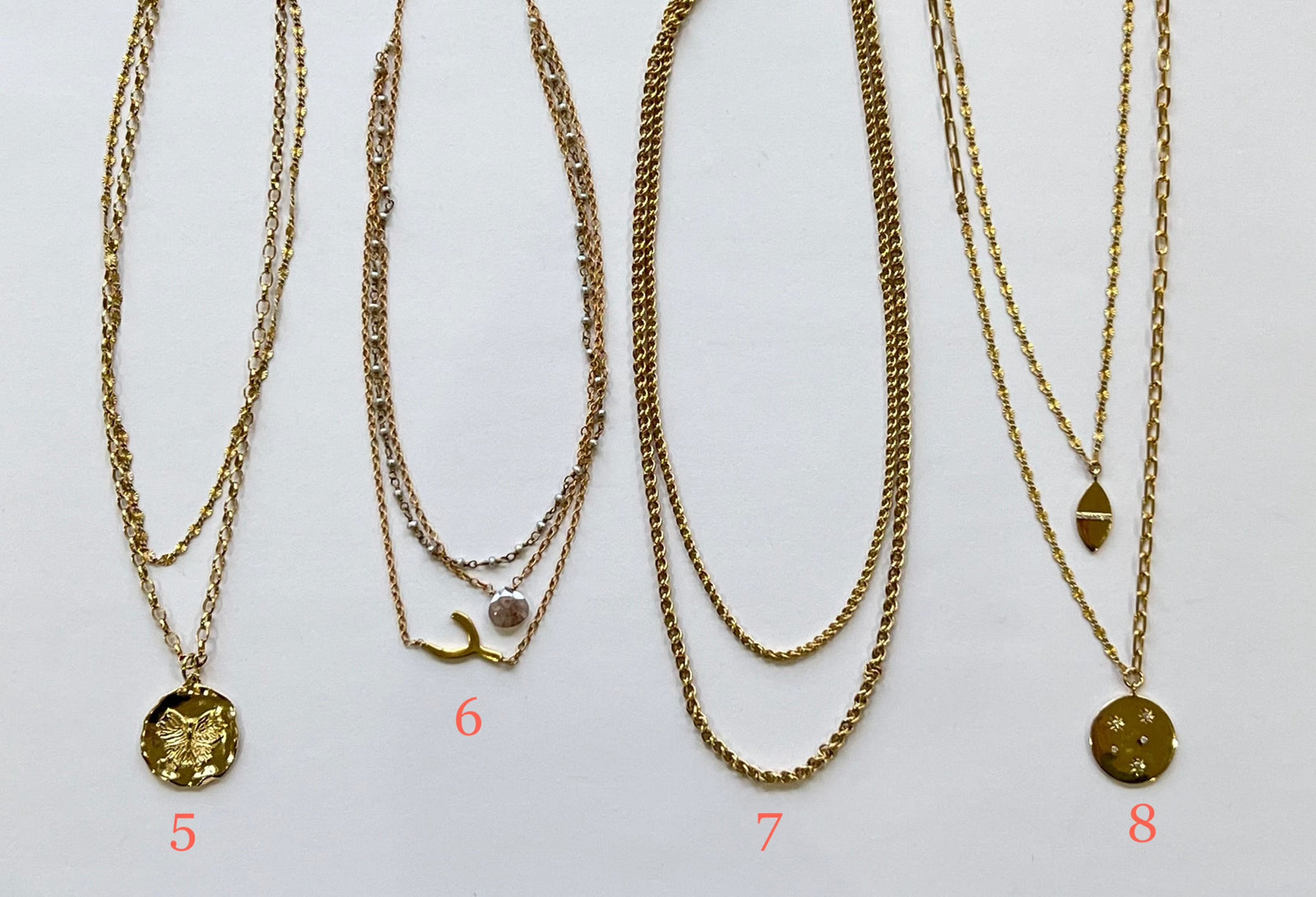ela by ela rae pre-layered necklaces