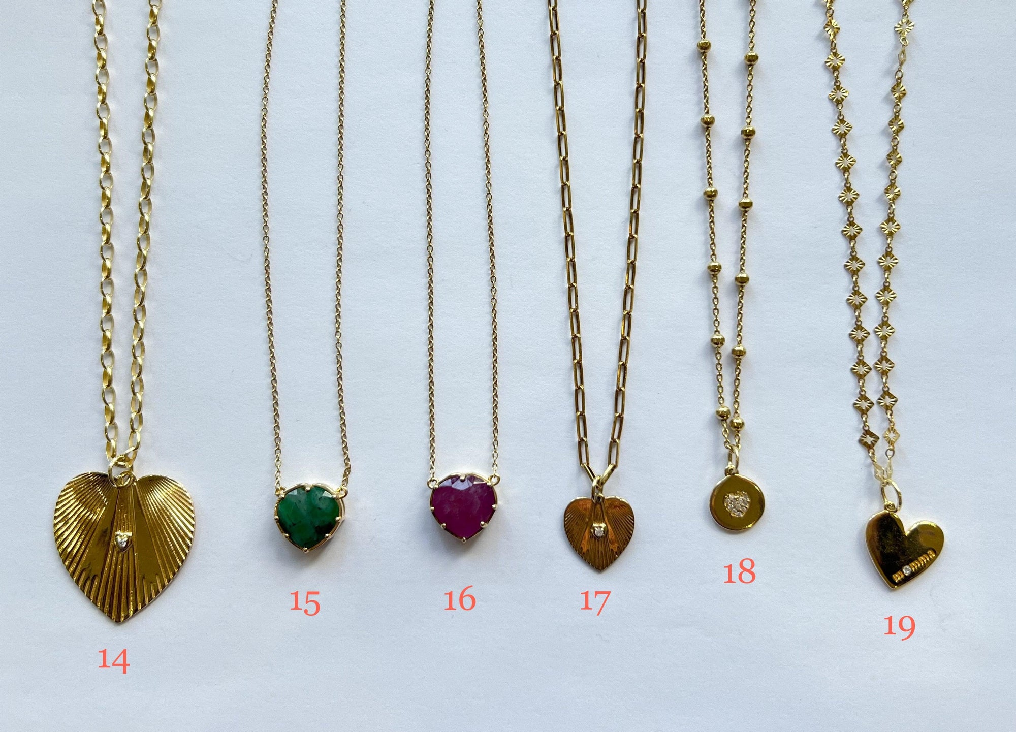 ela by ela rae heart charm necklaces