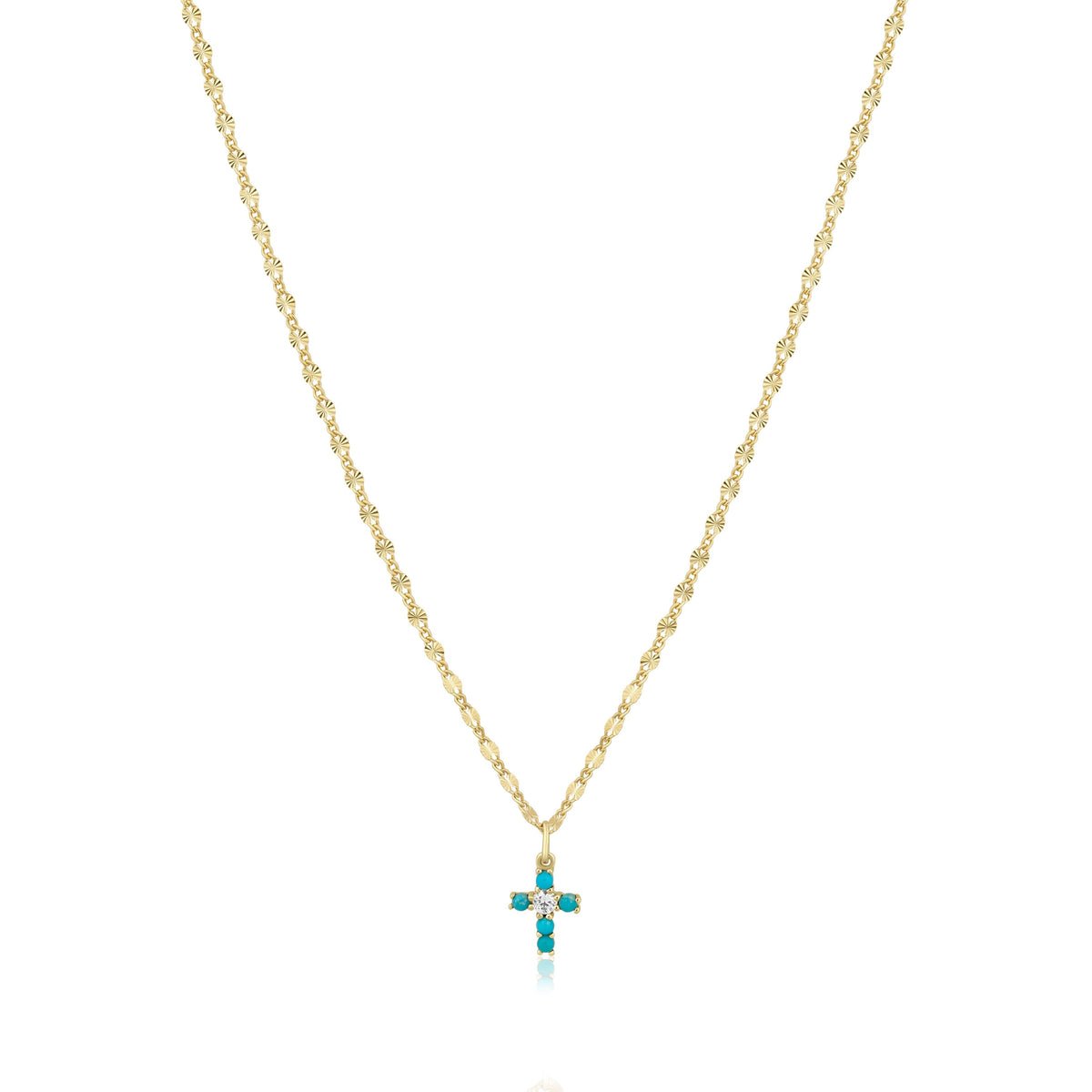 mini cross charm necklace