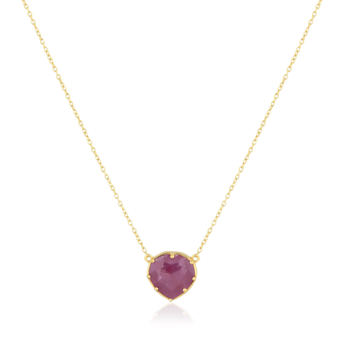 gemstone heart necklace