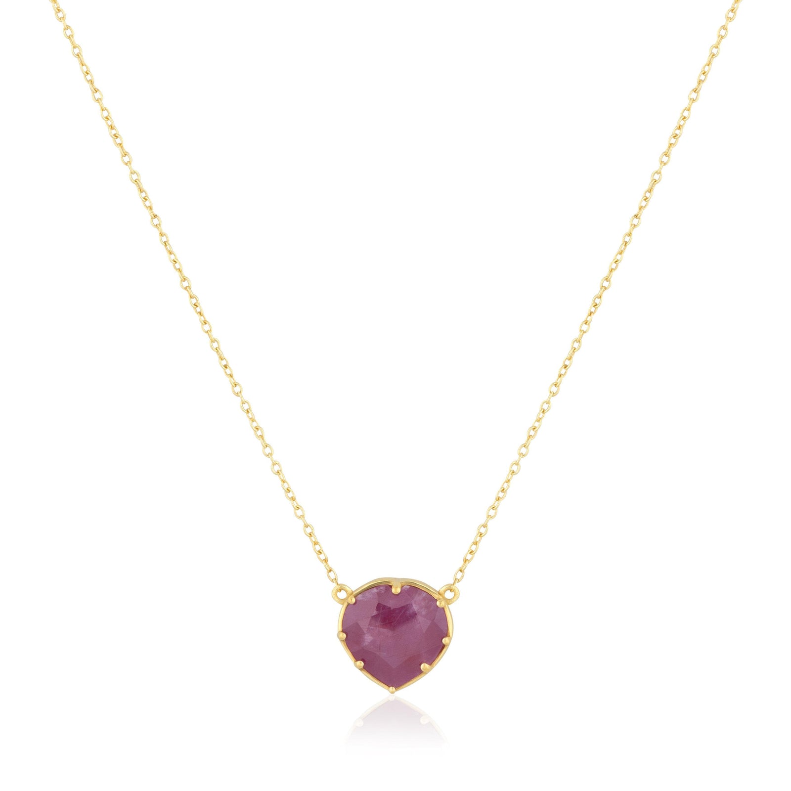 gemstone heart necklace