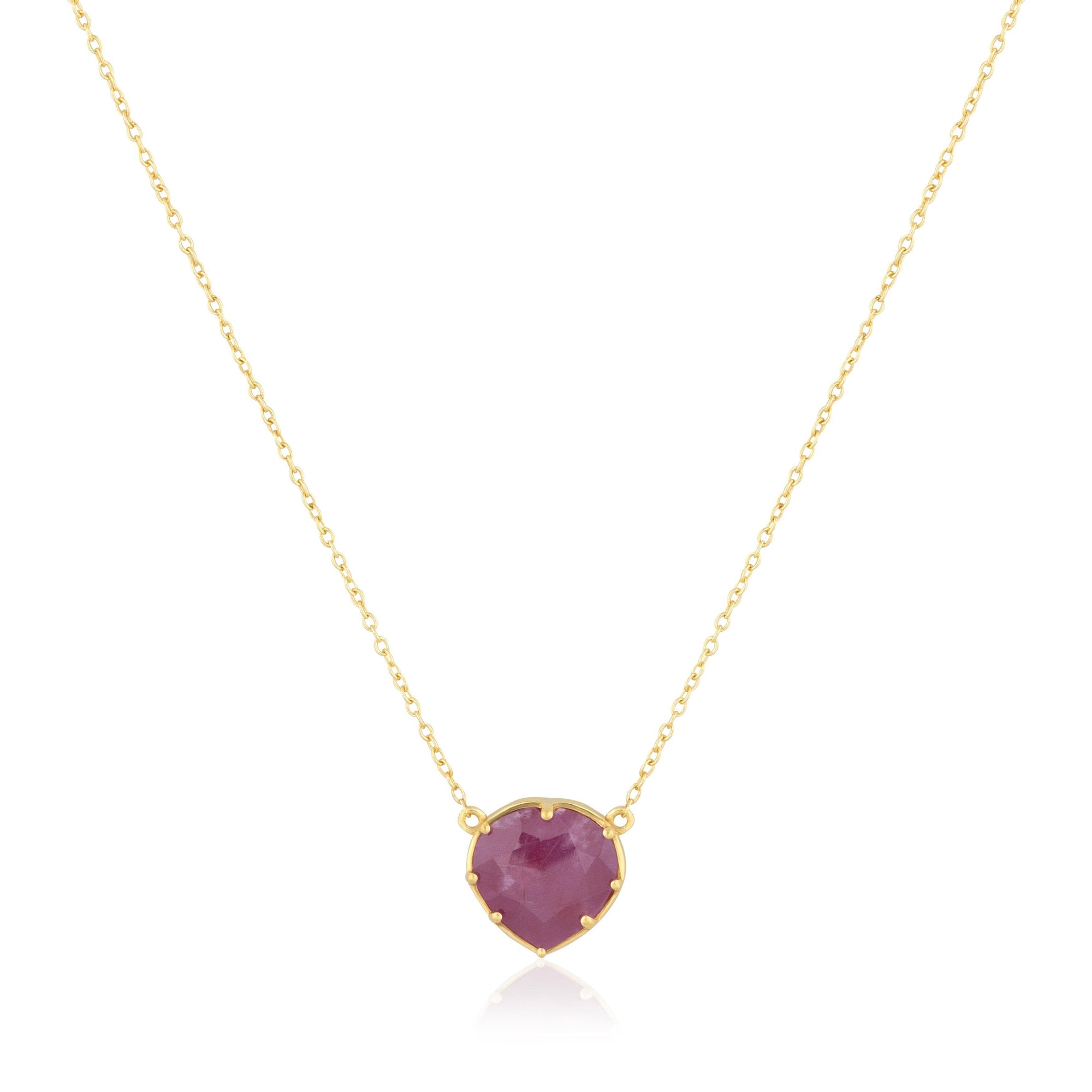 gemstone heart necklace