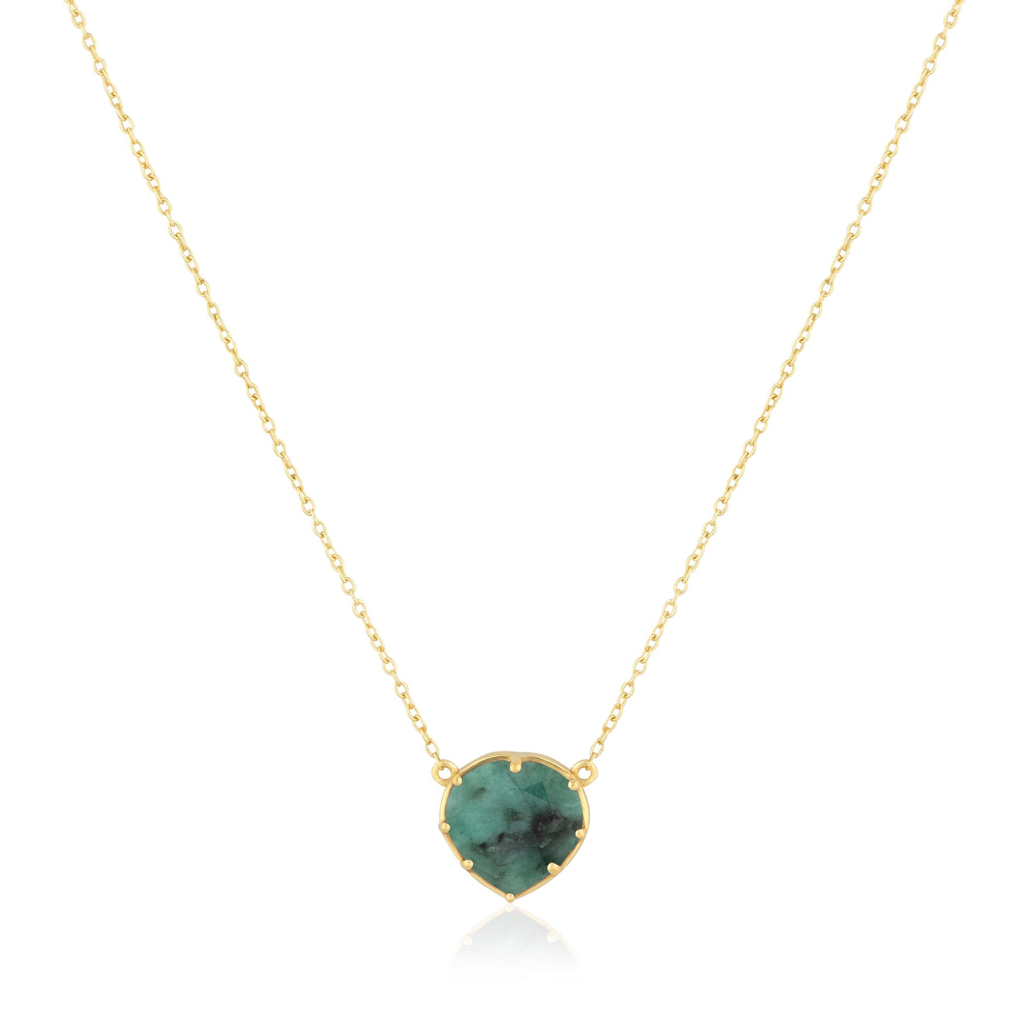 gemstone heart necklace
