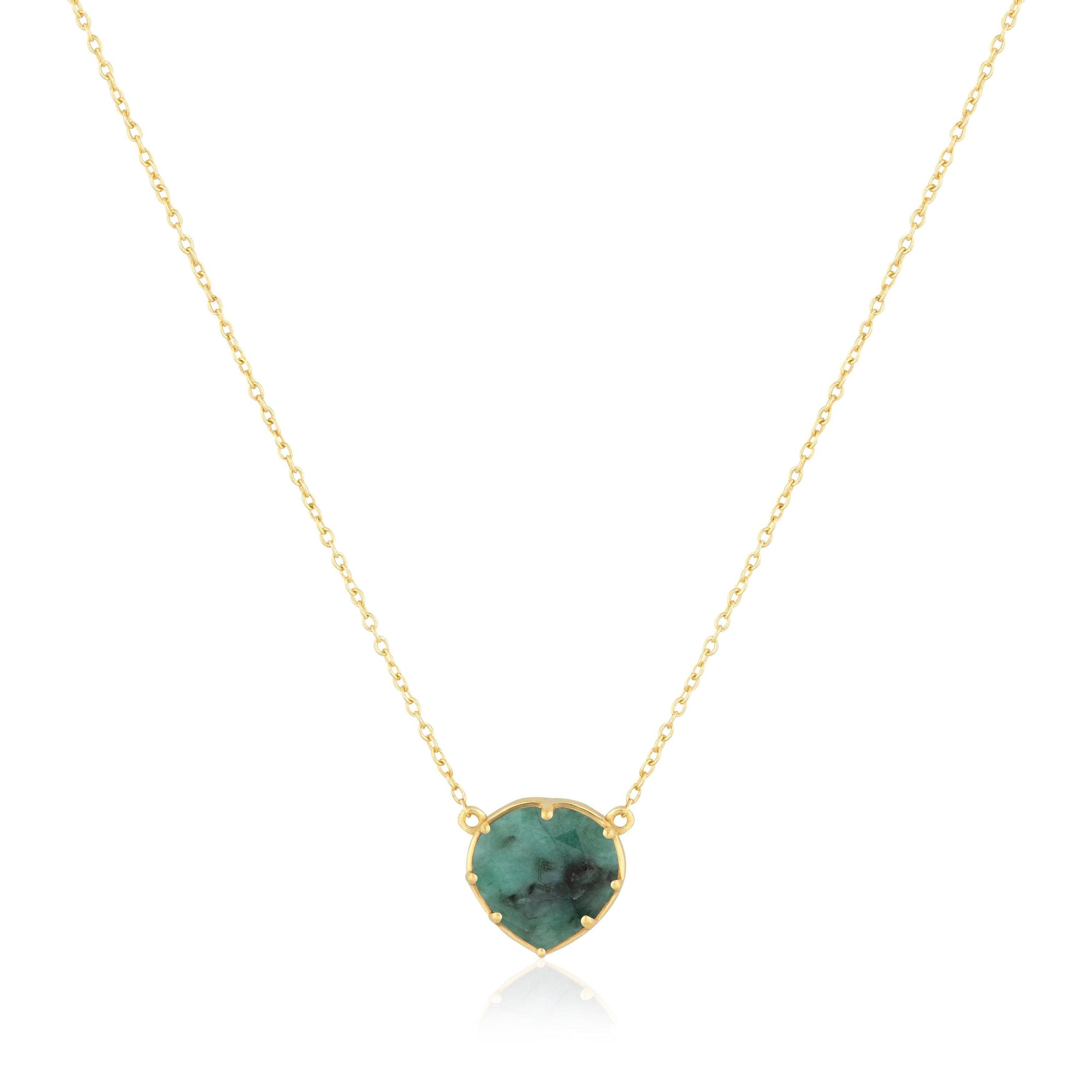 gemstone heart necklace