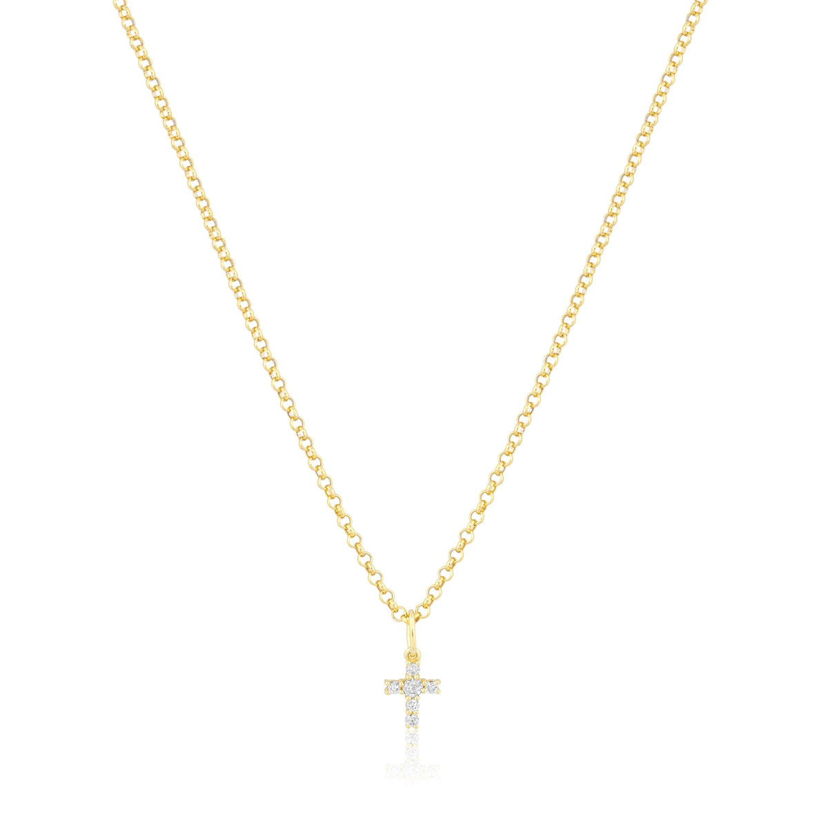 mini cross charm necklace