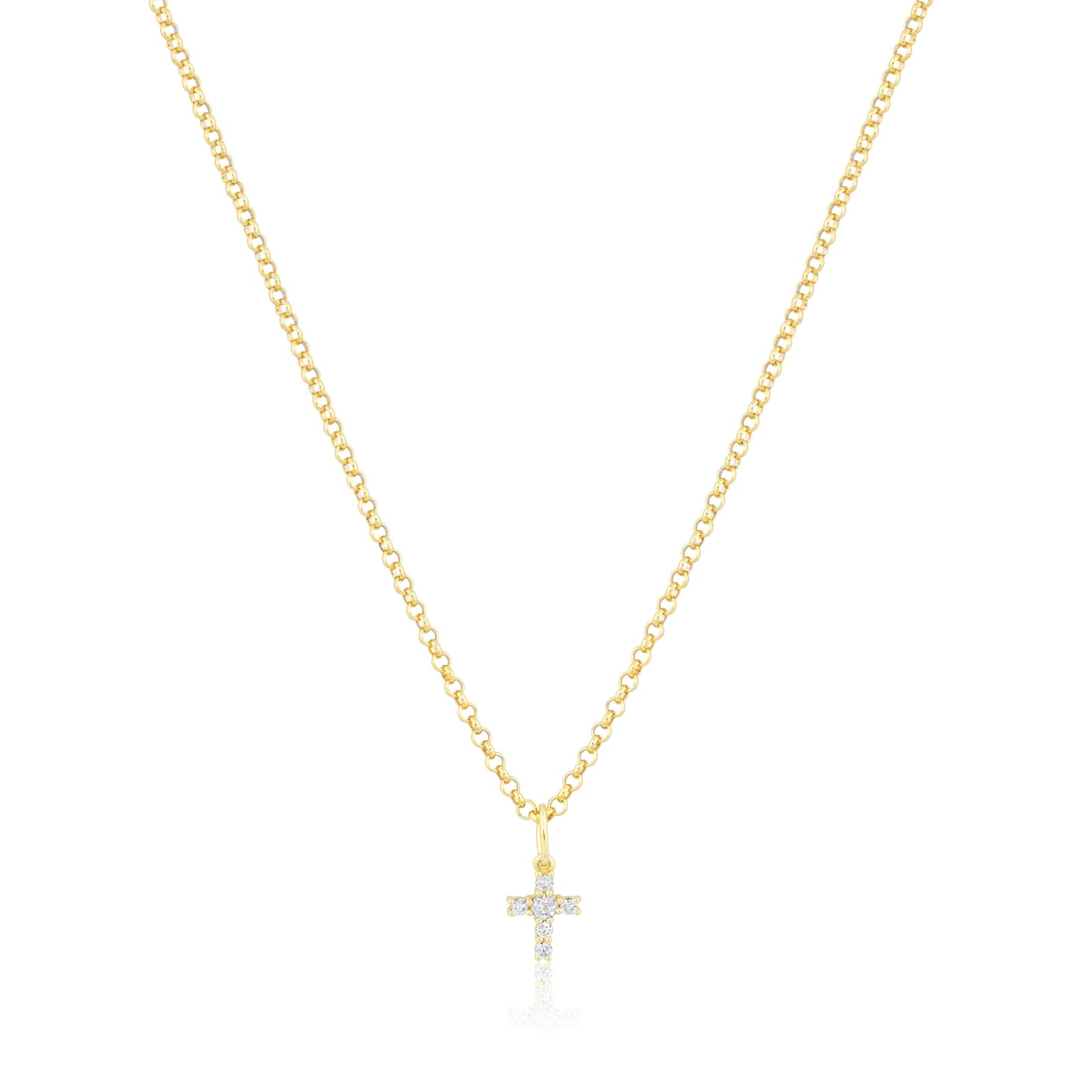 mini cross charm necklace