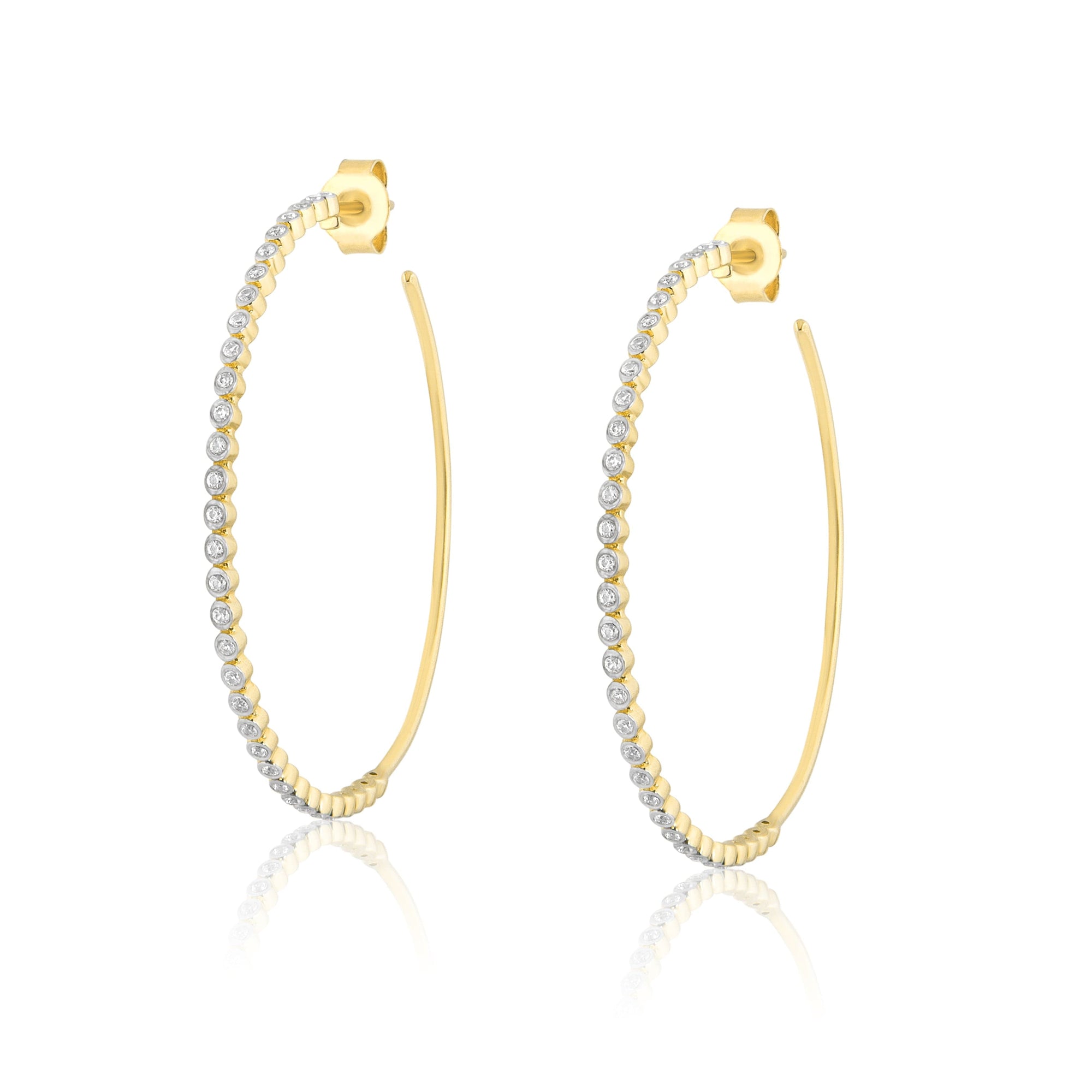 large bezel hoops
