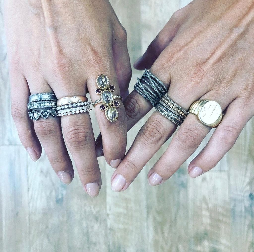 ela rae lara luxe baguette diamond ring sterling silver