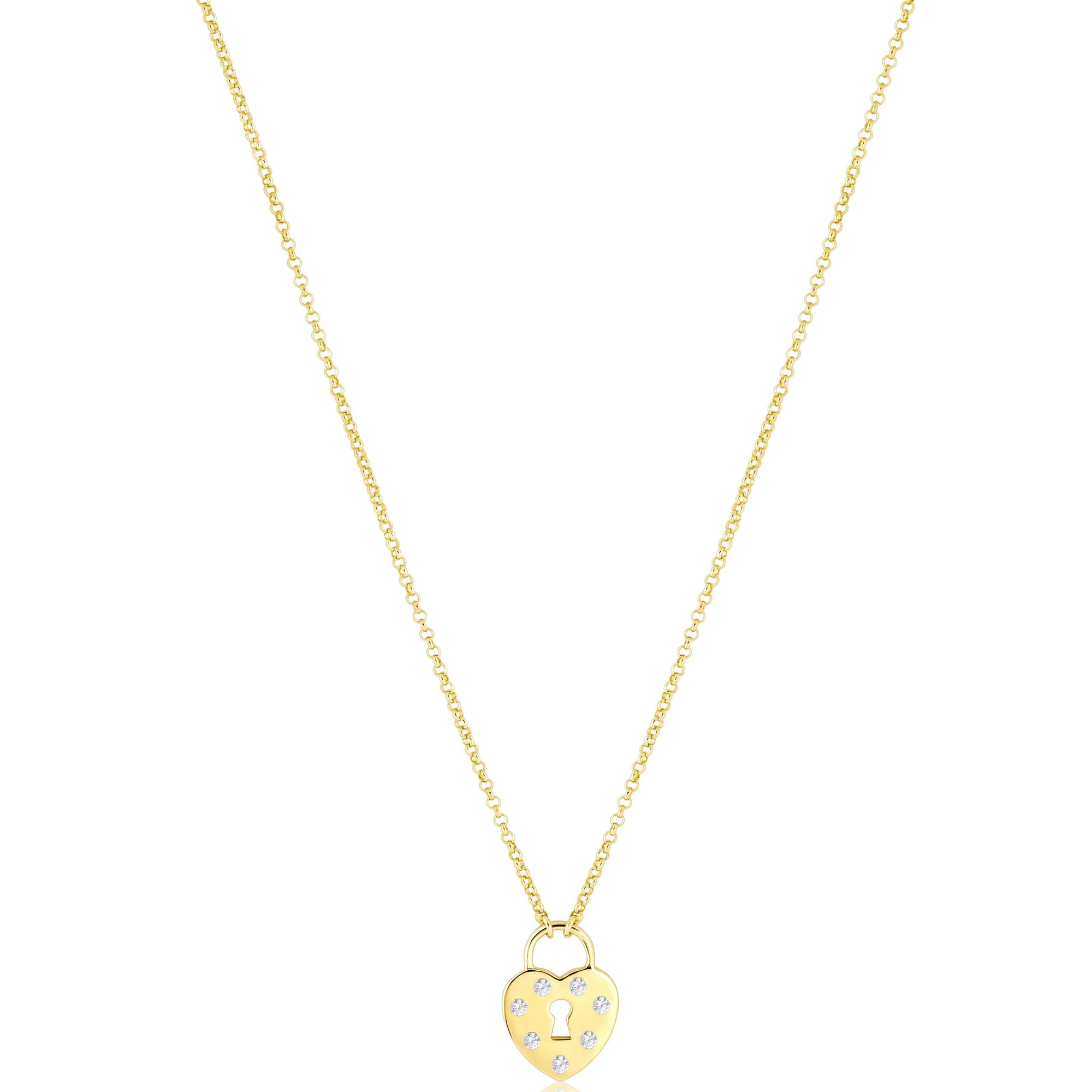 heart padlock necklace