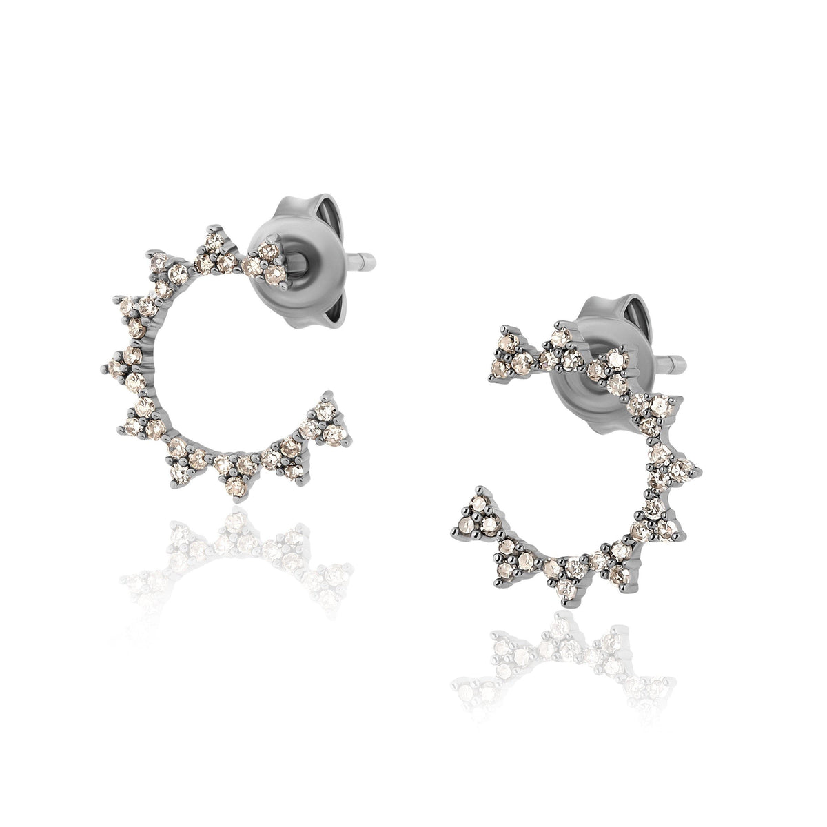 half double star diamond studs