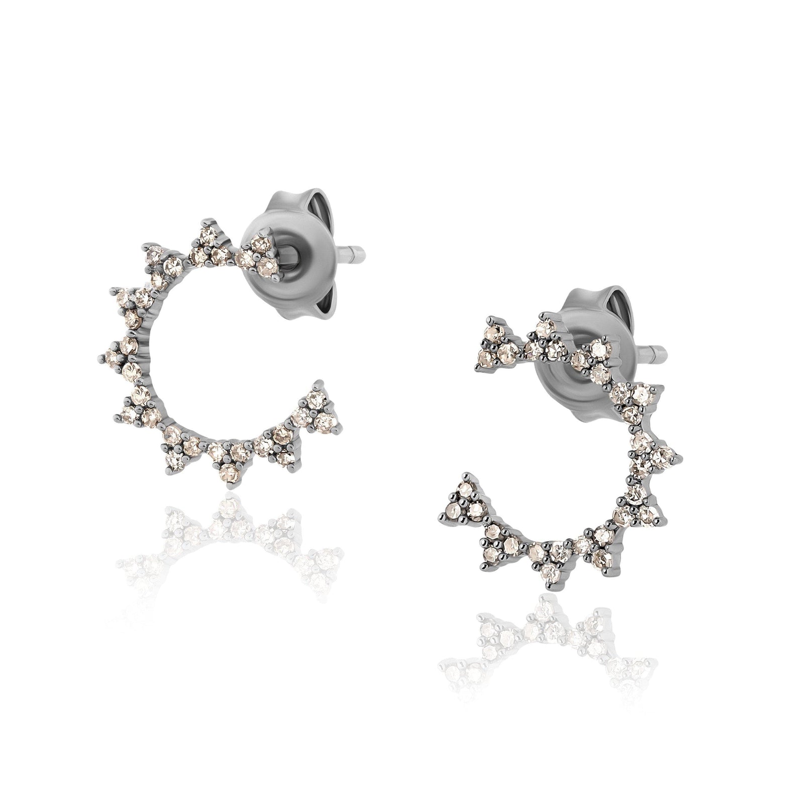 half double star diamond studs
