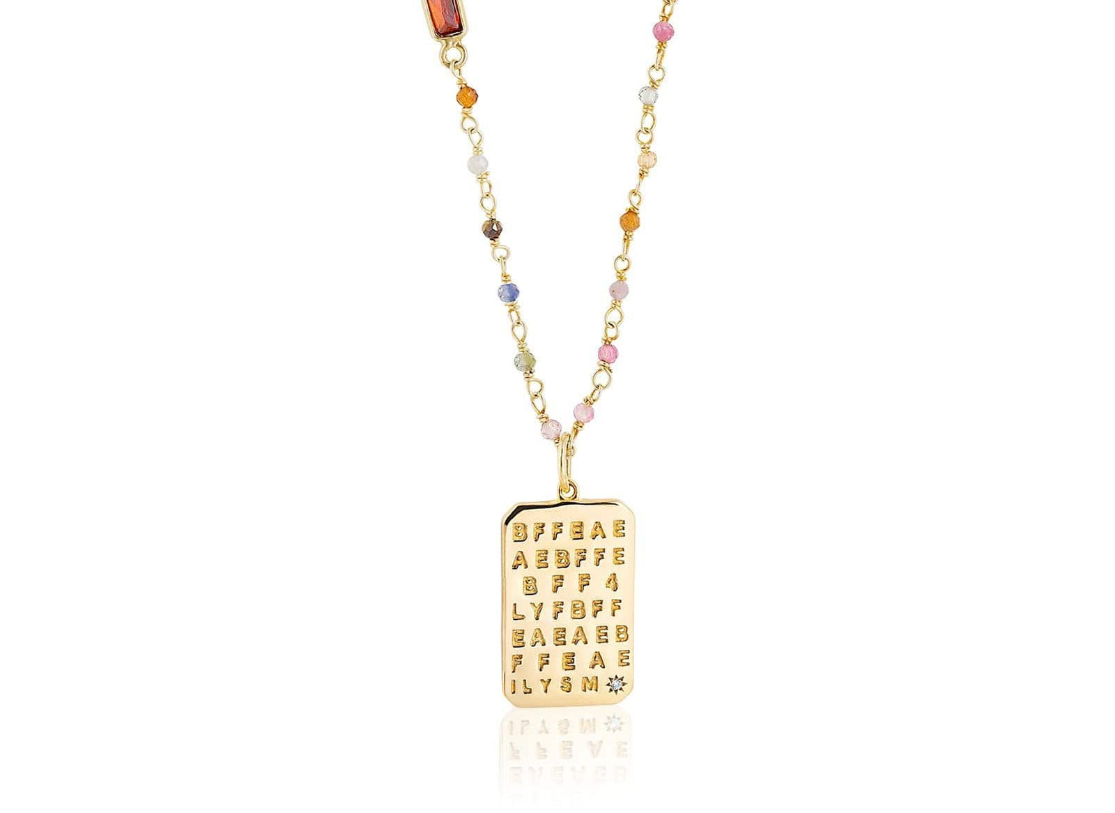 ela rae bff multi color cubic zirconia 14k yellow gold plate