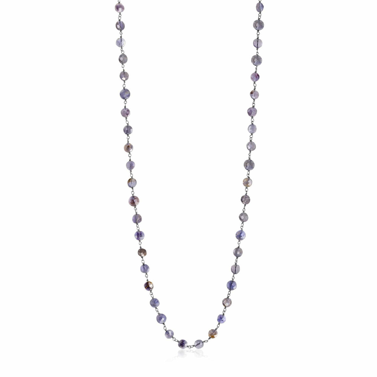 ela rae diana coin necklace iolite sterling silver