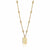 ela rae lara mini rectangle necklace matte 14k yellow gold plate