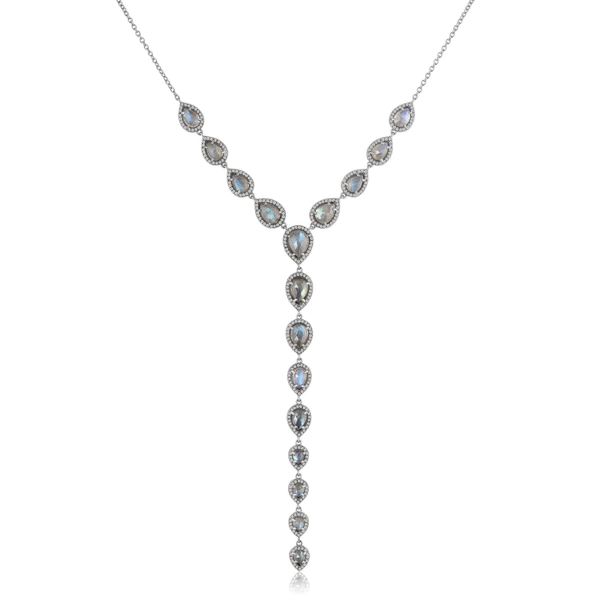 ela rae labradorite luxe diamond yaeli necklace sterling silver