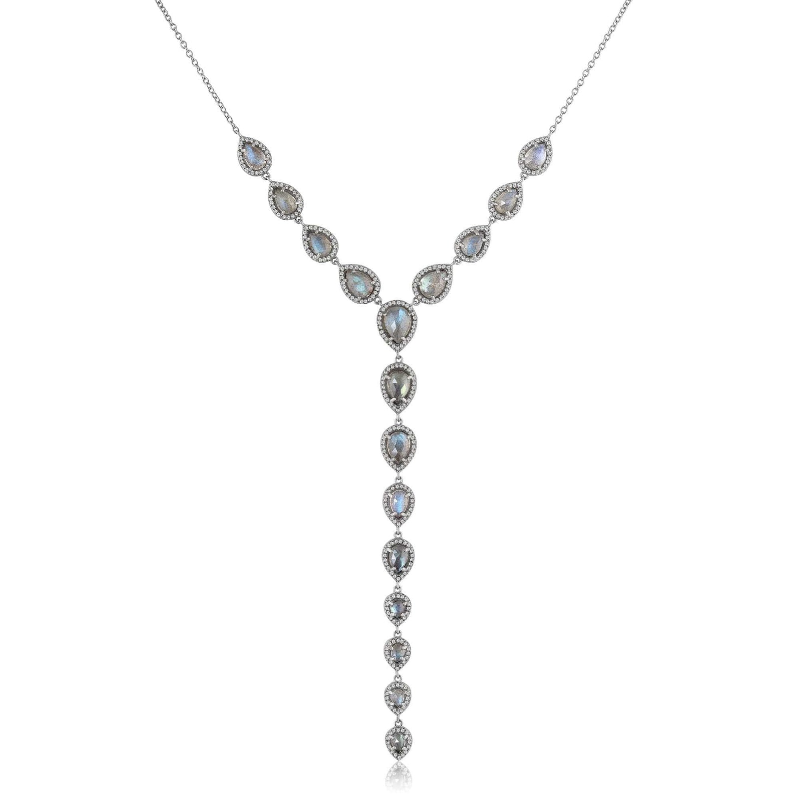 ela rae labradorite luxe diamond yaeli necklace sterling silver