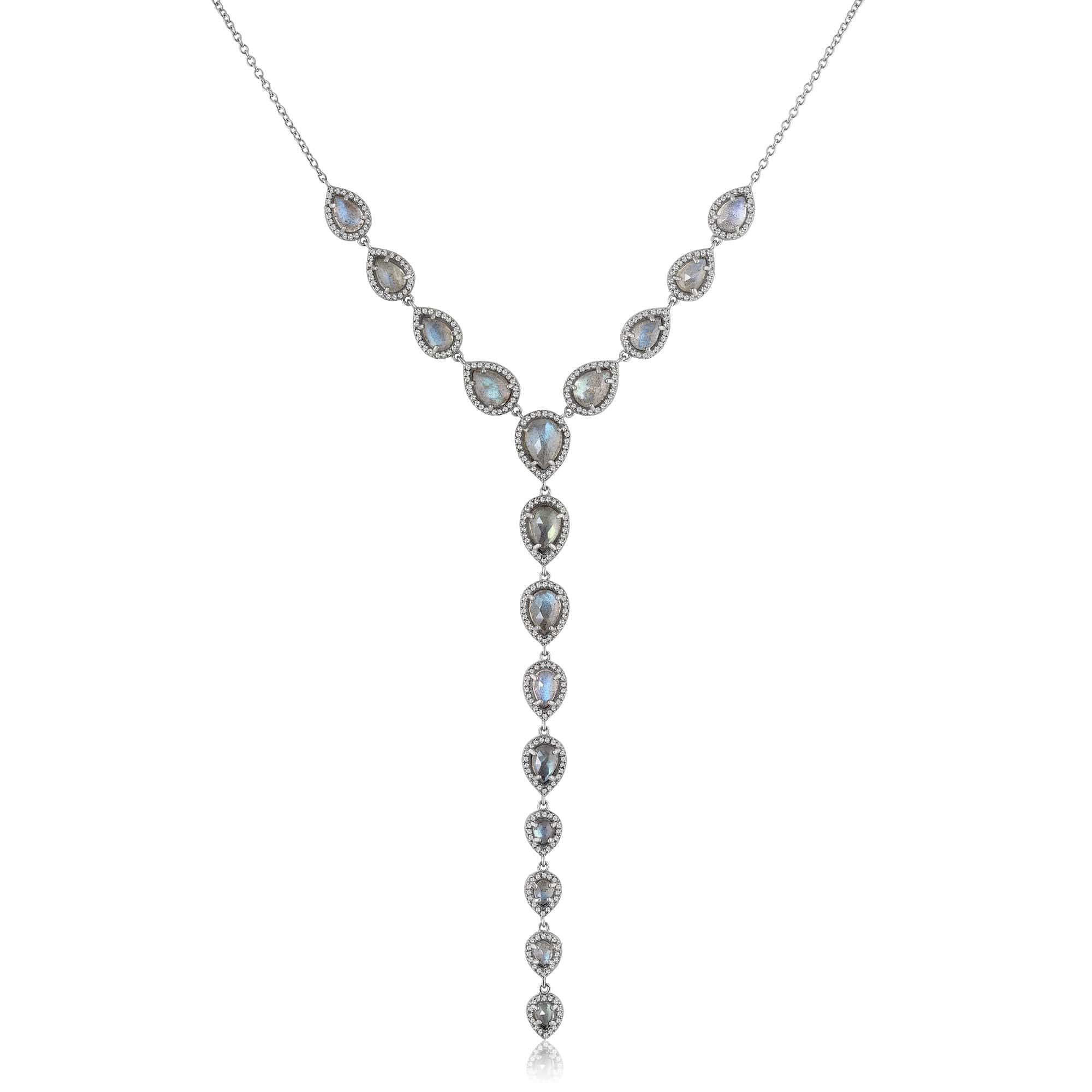 ela rae labradorite luxe diamond yaeli necklace sterling silver