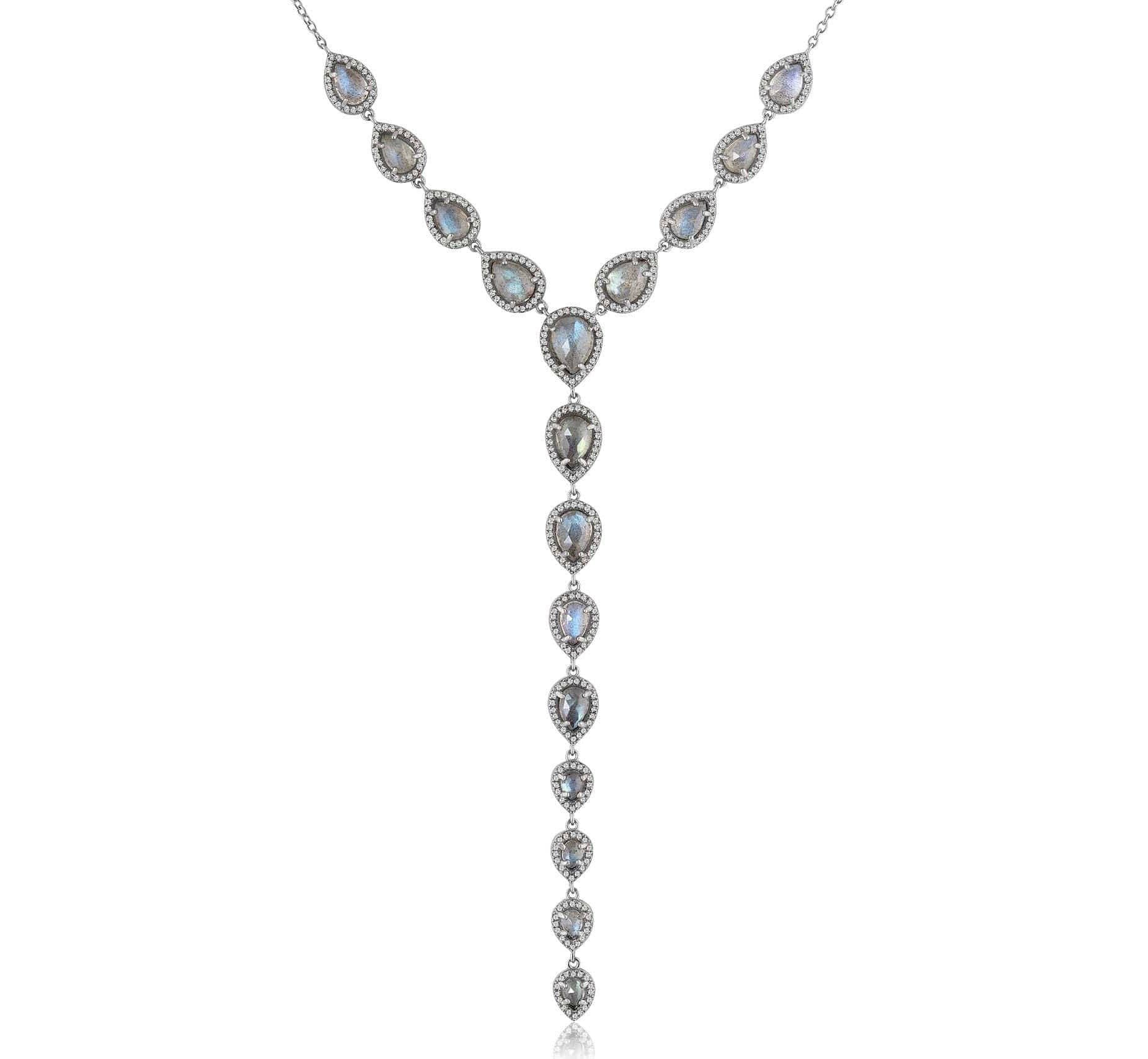 ela rae labradorite luxe diamond yaeli necklace sterling silver