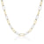 ela rae helena sparkle mix necklace 14k yellow gold plate sterling silver small