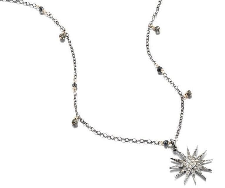 ela rae blake starburst necklace diamond sterling silver