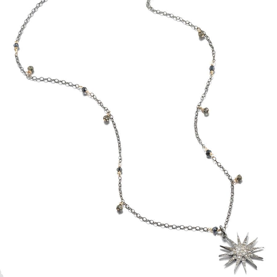 ela rae blake starburst necklace diamond sterling silver