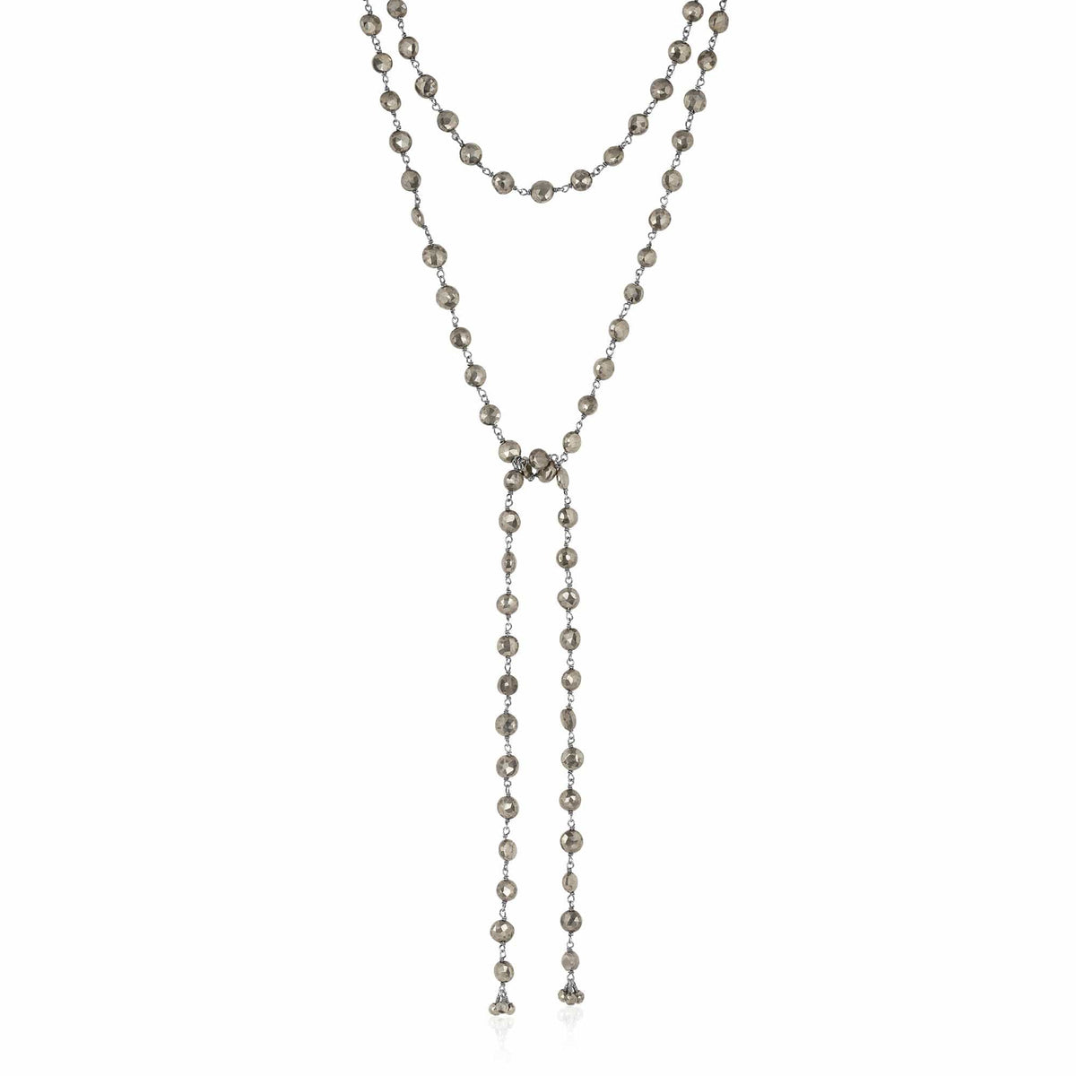 ela rae diana lariat pyrite sterling silver