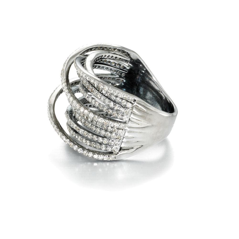 ela rae lara diamond luxe multi band sterling silver 