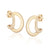 ela rae double huggies 14k yellow gold plate