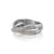 ela rae lara luxe pave criss cross diamond ring sterling silver