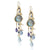 ela rae fish hook multi cluster earrings labradorite multi color blue 14k yellow gold plate