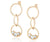 triple ring posts | white zircon trio