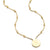 ela rae lara ball chain disc charm necklace 14k yellow gold plate