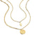 ela rae lara 2 layer starburst white zircon 14k yellow gold plate