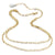 ela rae lina double rectangle chain necklace 14k yellow gold plate