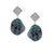ela rae cora earrings white zircon emerald sterling silver