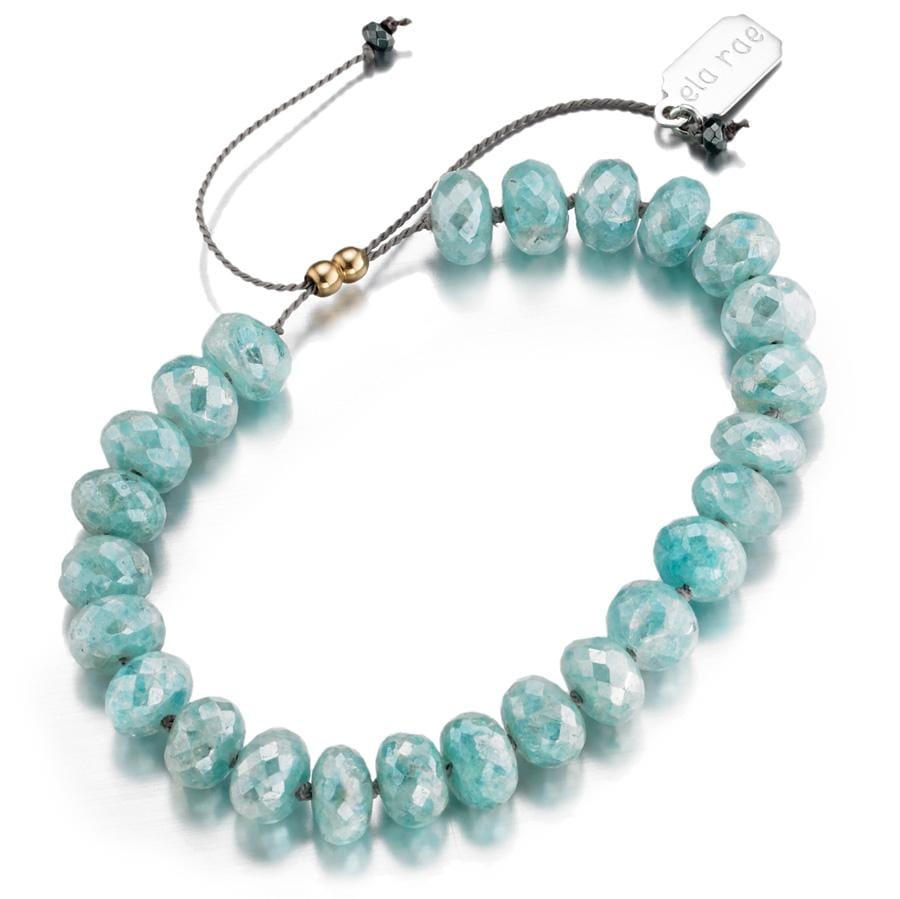 ela rae diana knots luxe bracelet mint silverite silk