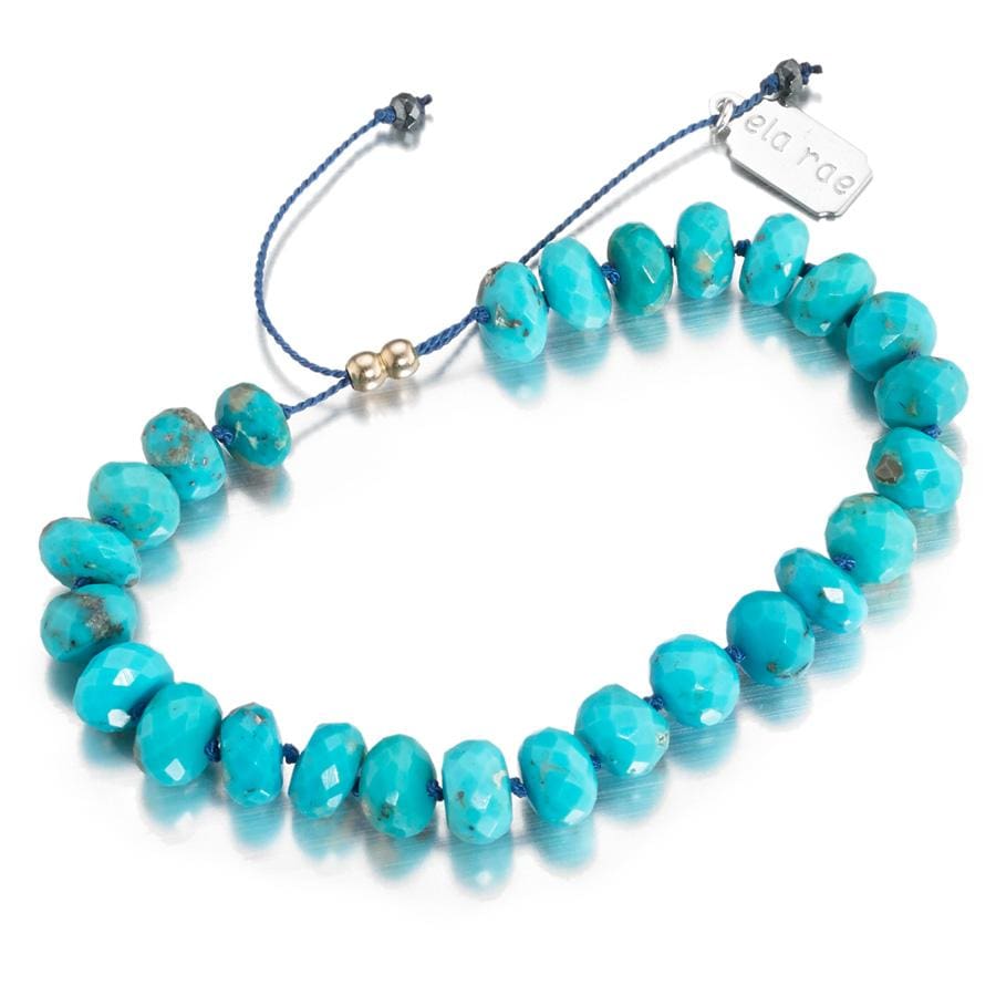 ela rae diana knots luxe bracelet turquoise silk