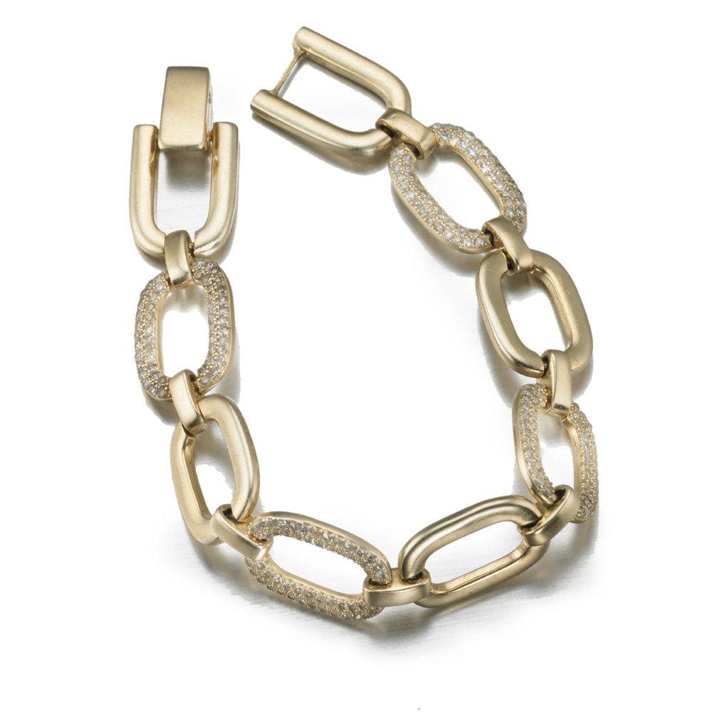 ela rae layne diamond link bracelet 14k yellow gold