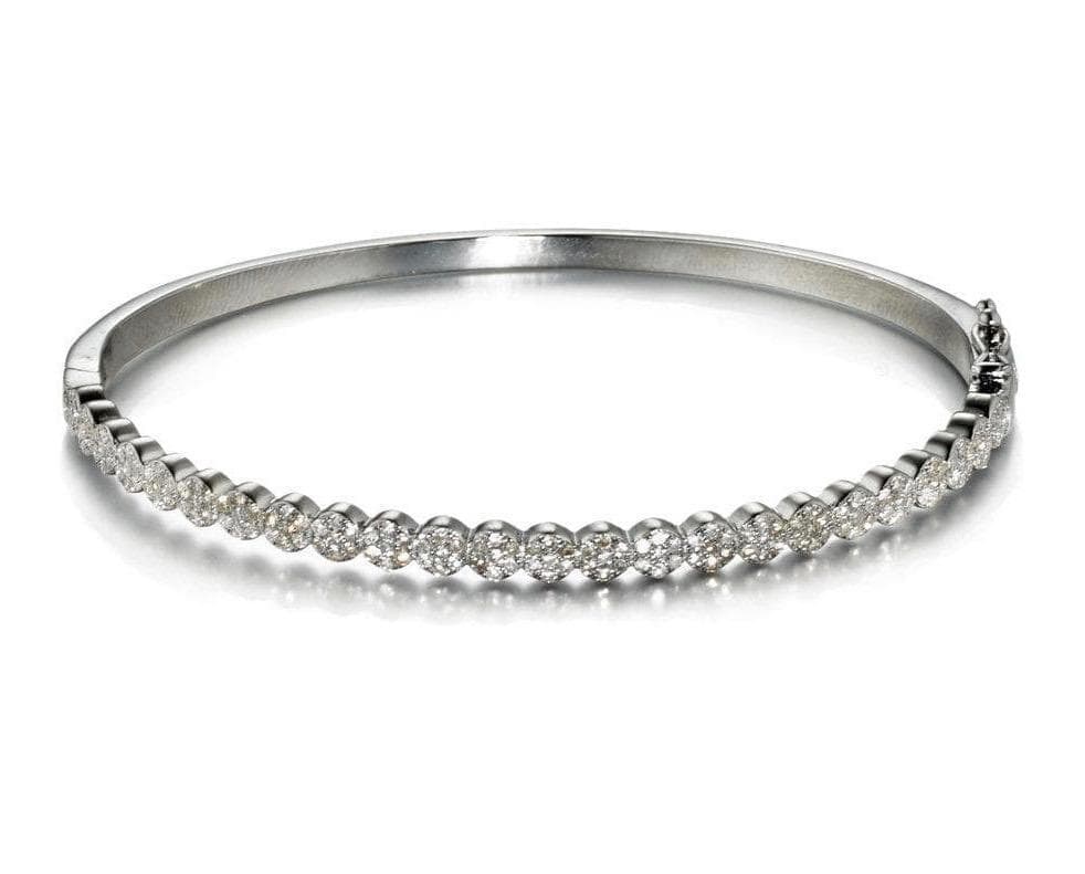 ela rae dina luxe bangle diamond sterling silver