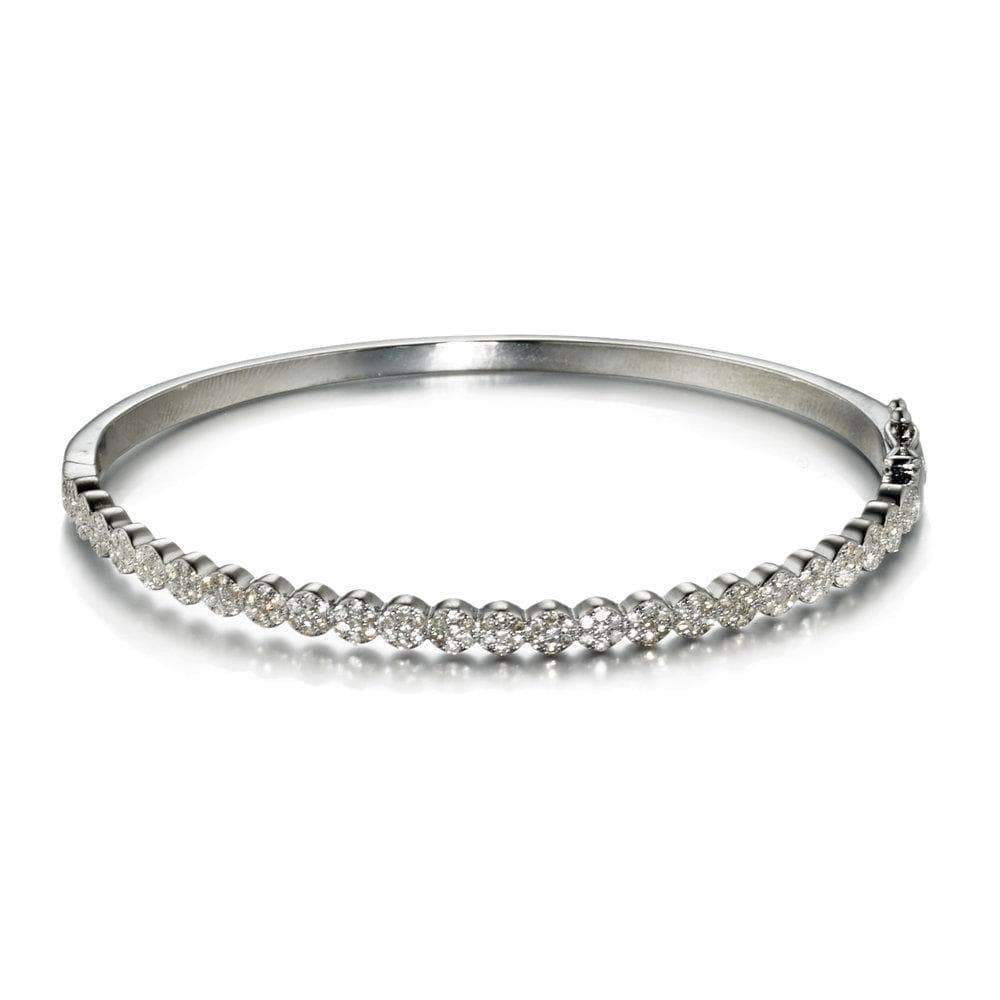 ela rae dina luxe bangle diamond sterling silver