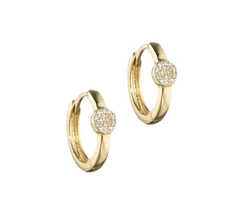 ela rae dina luxe huggies diamond 14k yellow gold