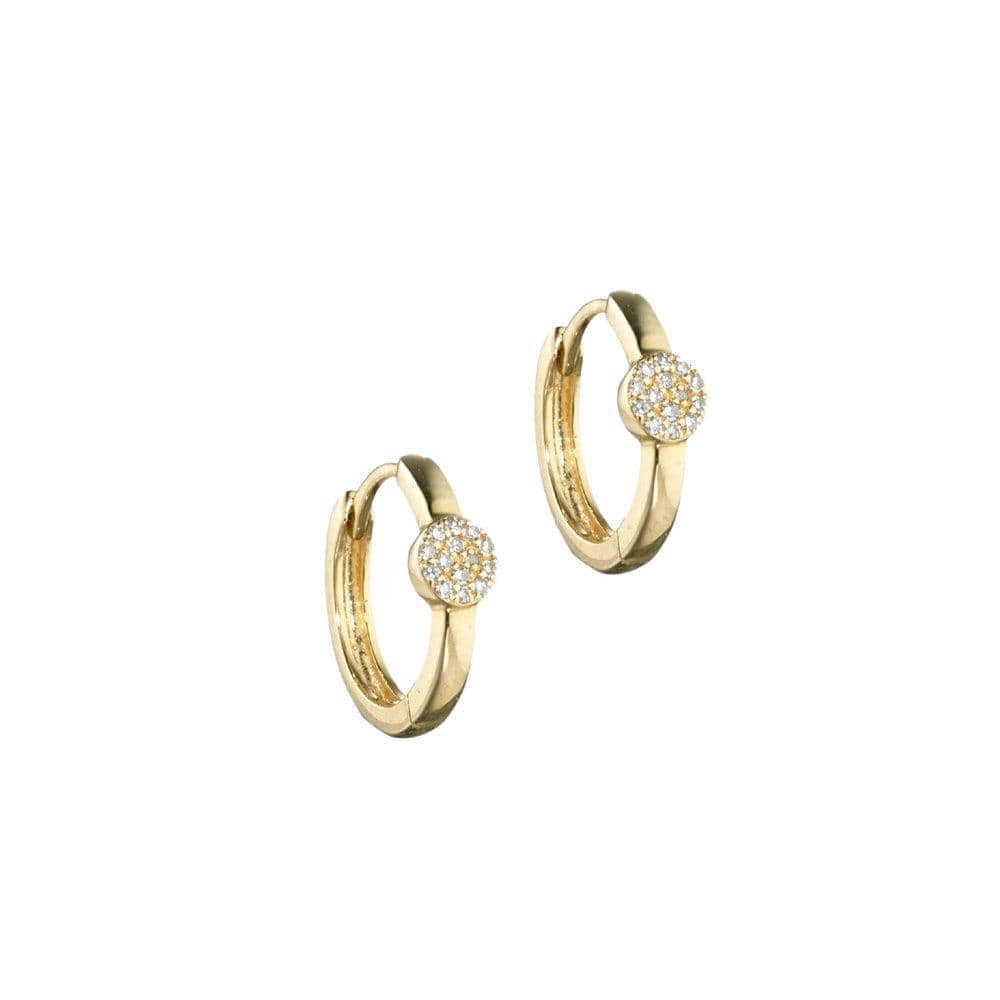 ela rae dina luxe huggies diamond 14k yellow gold