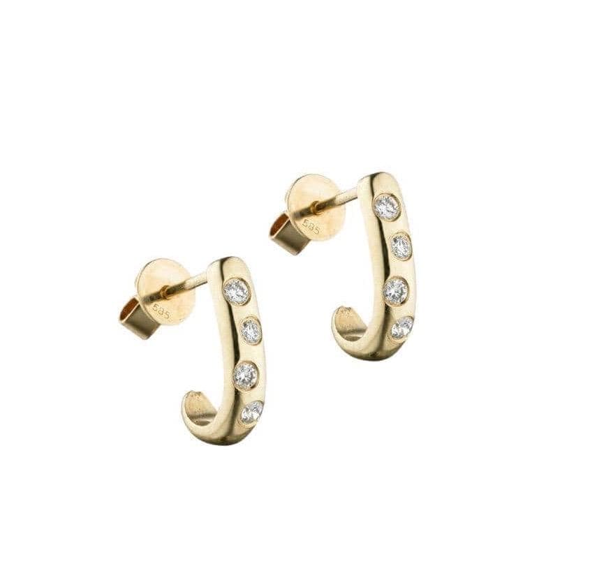 ela rae jessa diamond j hoops 14k yellow gold
