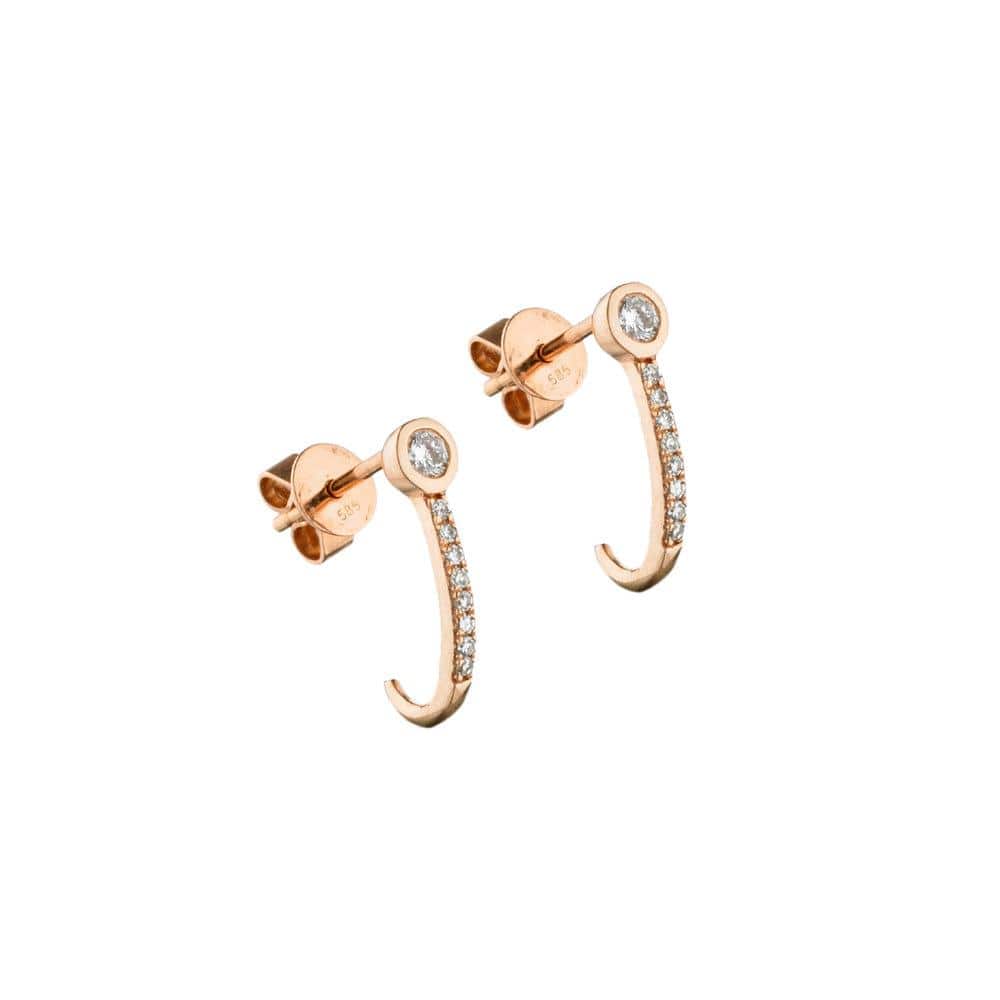 ela rae jessa pave diamond j hoops 14k rose gold